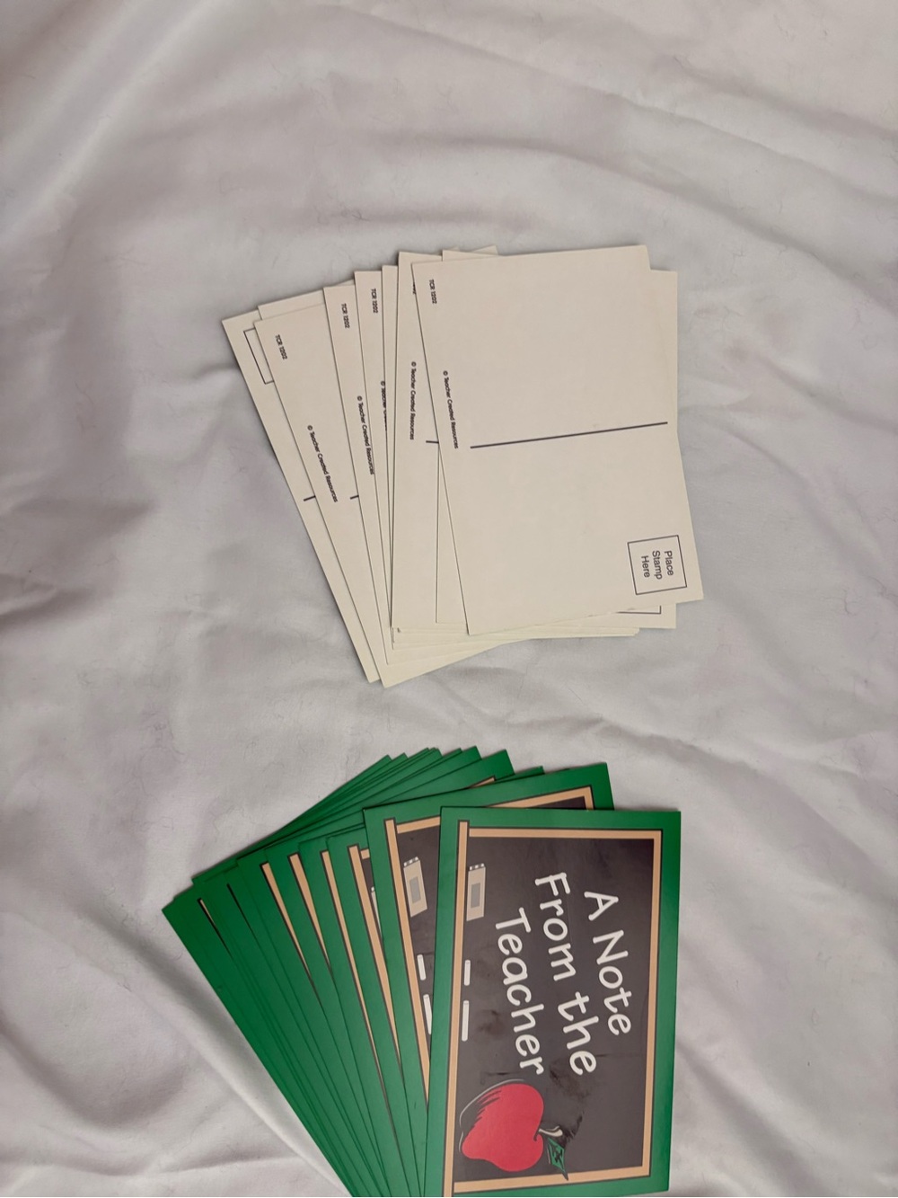 Green Teacher Notes Cards - "A Note From the Teacher" (Set) - Picture 2 of 3